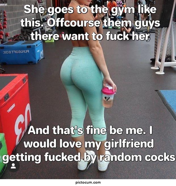 Fitness Porn Captions - To the gym like this | PicToCum