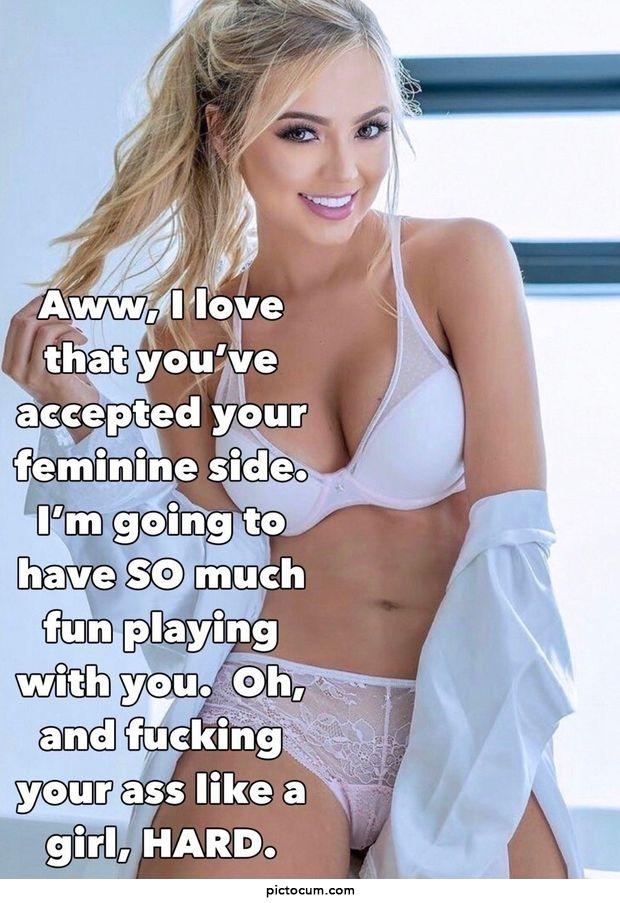 620px x 903px - Sissy femdom. Blonde babe loves her sissy. Sissy caption. Sexy sissy  captions. Sissy caption. | PicToCum