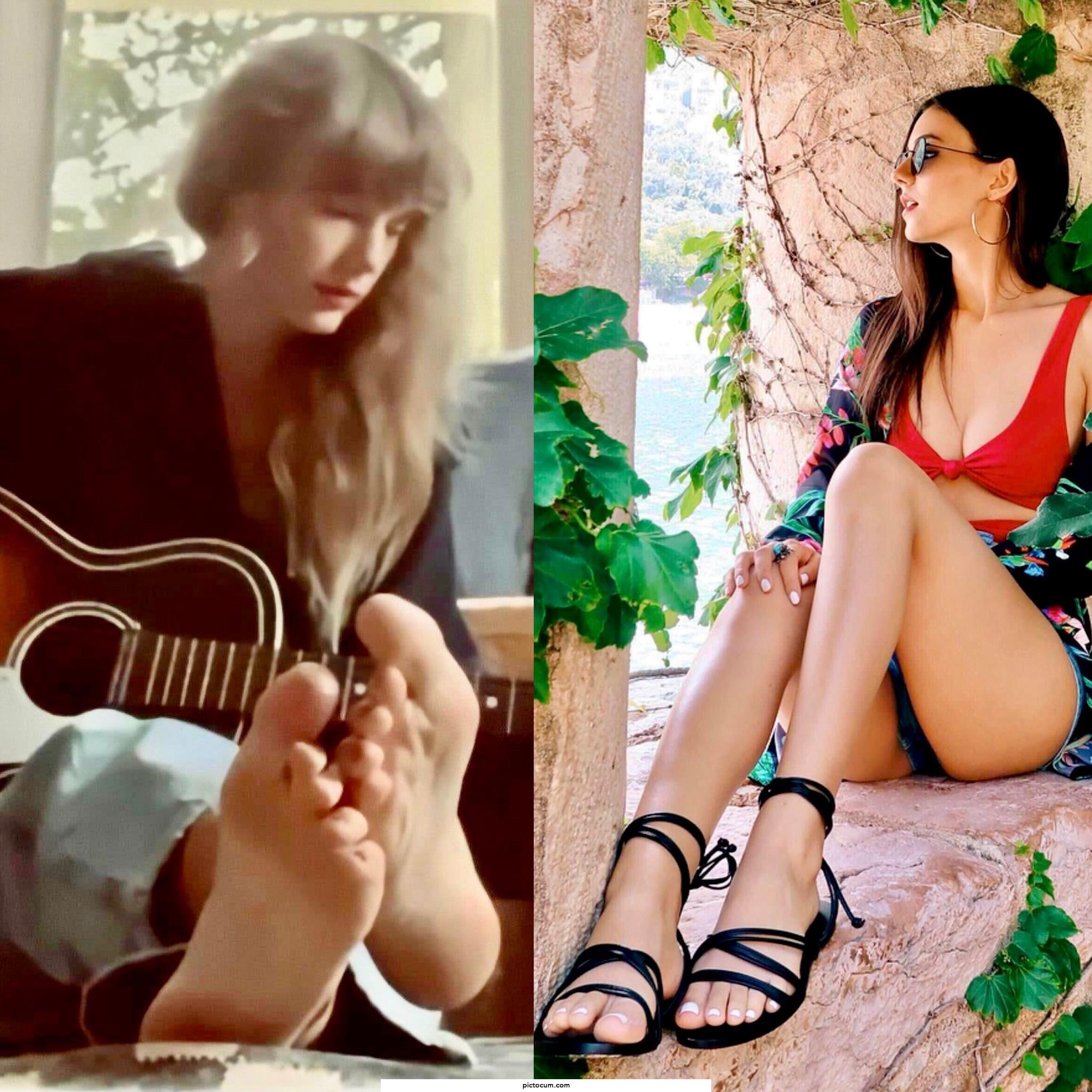 So horny for celeb feet, Taylor and Victoria have some of the best