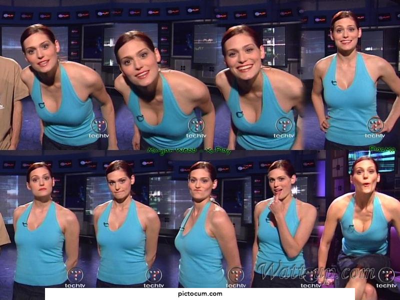 Morgan Webb wore sexy outfits that showed off her body