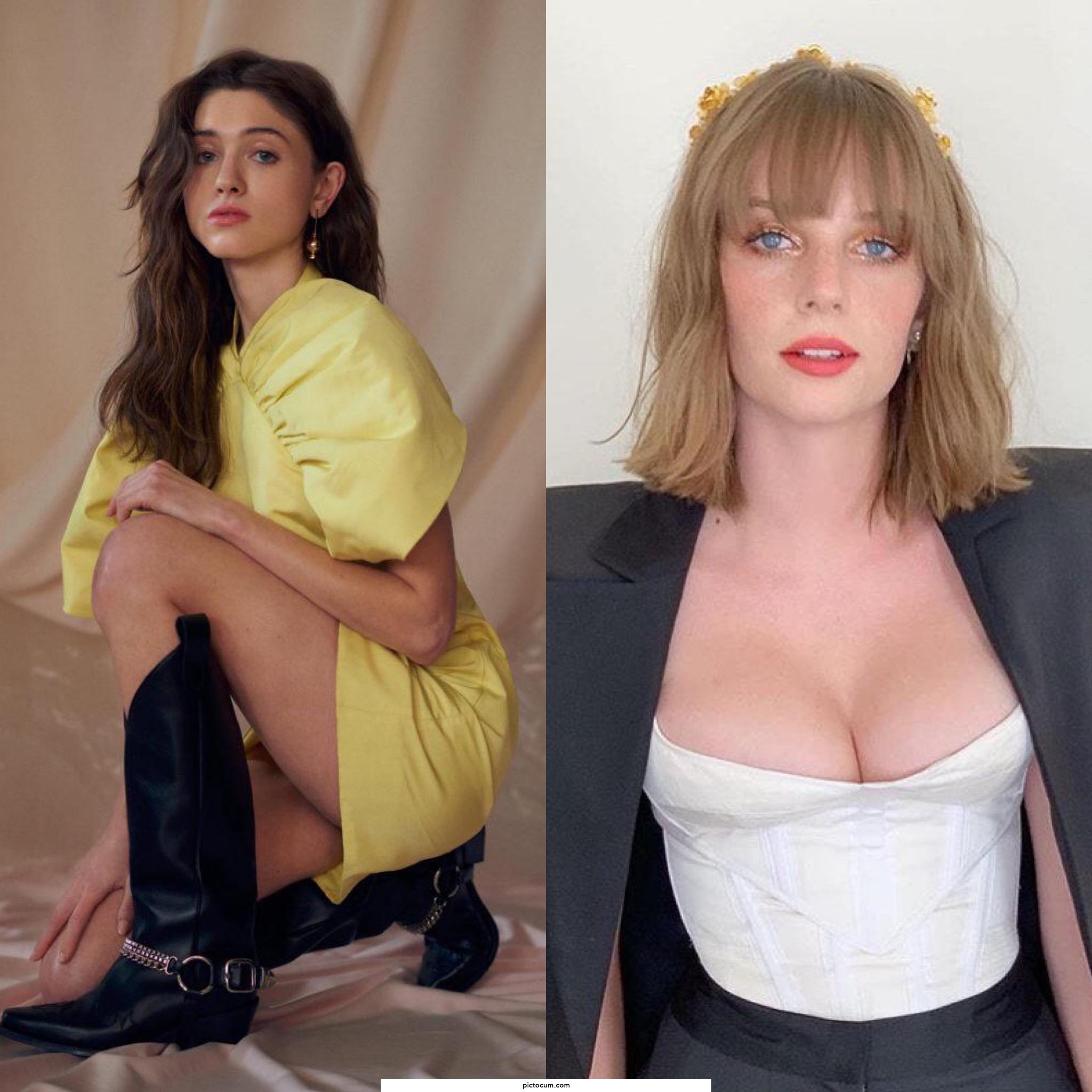 Would love to pound Natalia Dyer while Maya Hawke roughly rides her face