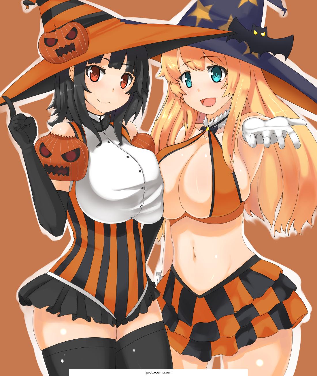 Atago And Takao Halloween Witches