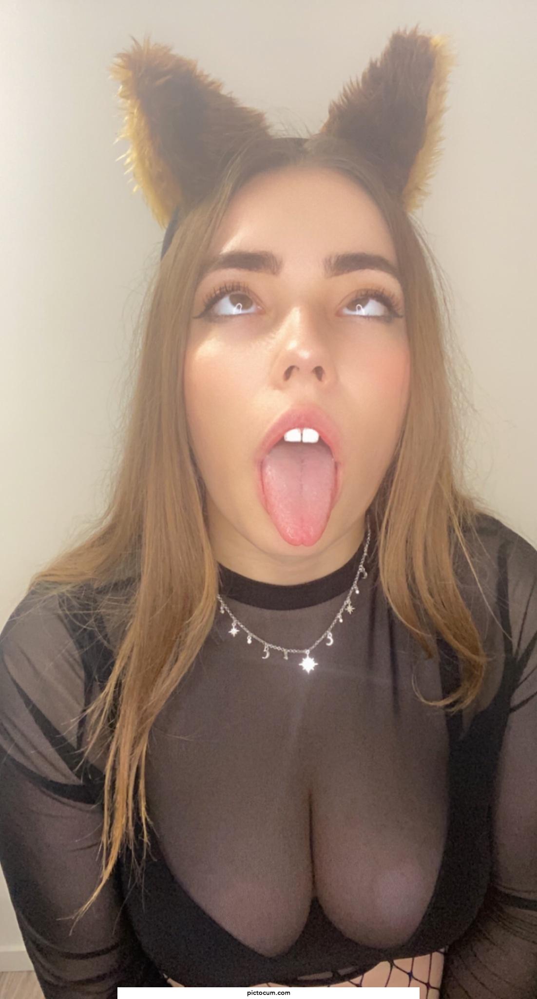 Kitty wants her milk daddy
