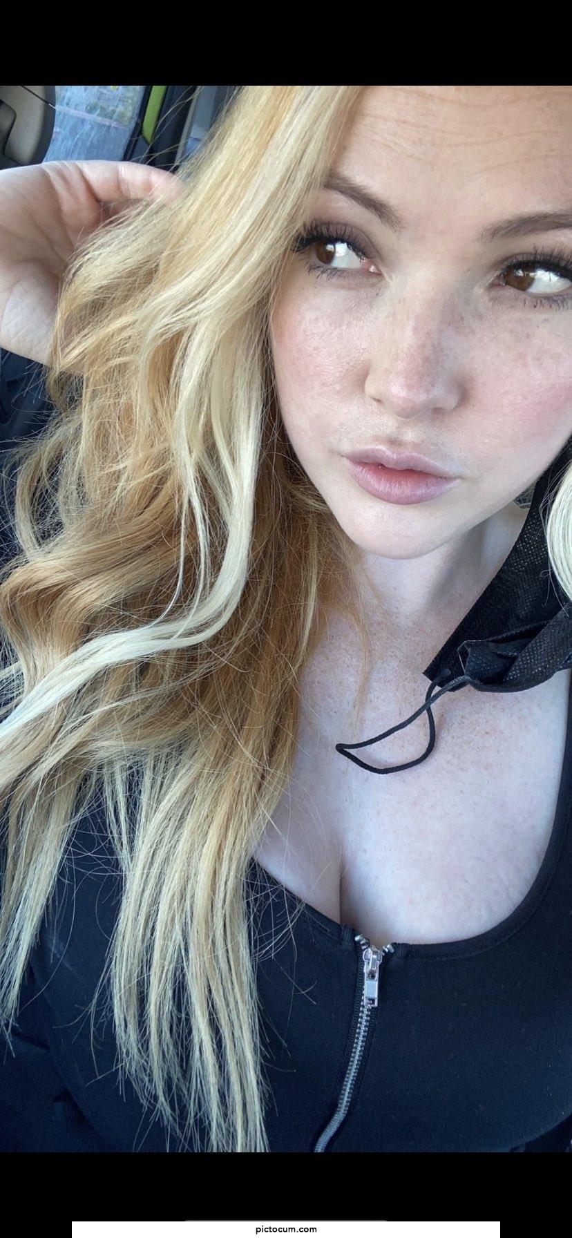 Charming babe with freckles