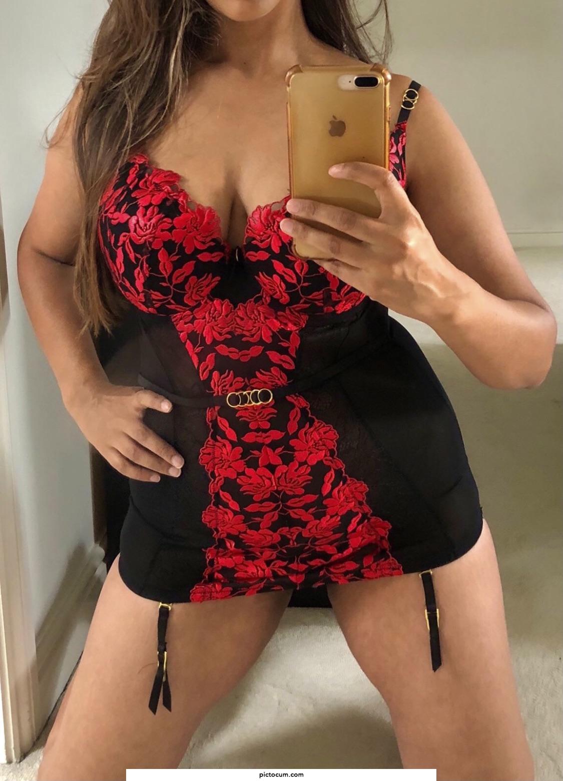 I'm not wearing any panties underneath this lingerie...😈😉 British Punjabi Indian