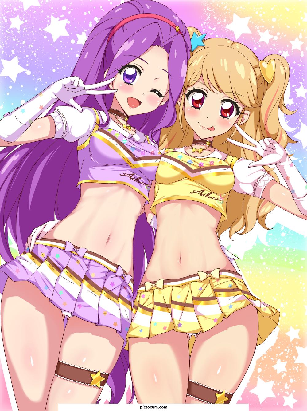 Kanzaki Mizuki And Natsuki Mikuru Star Cheerleaders