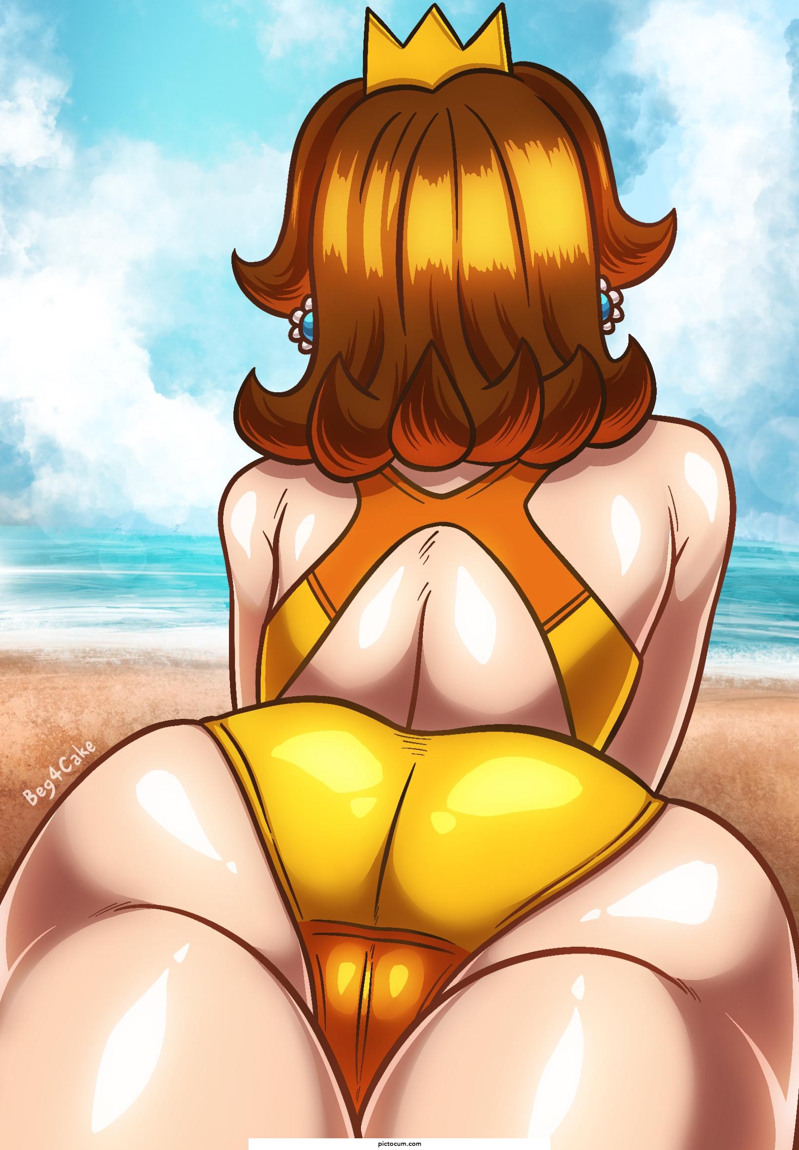 Daisy at the beach by