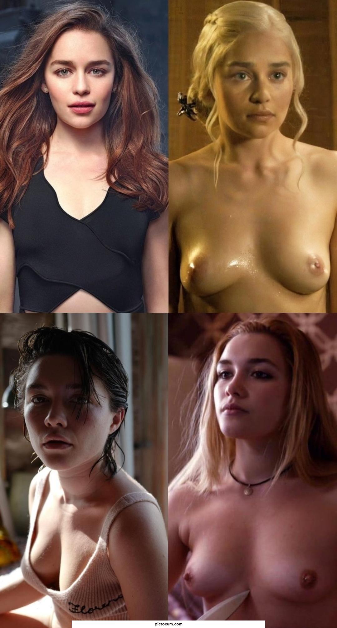 Who'd get your jizz out more: Emilia Clarke or Florence Pugh?