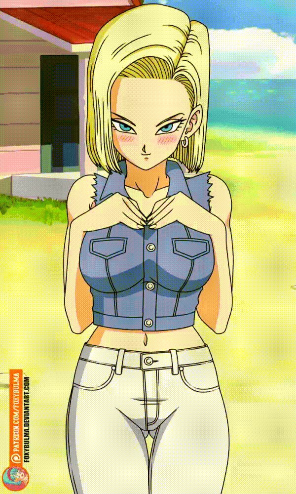 Android 18 titty reveal