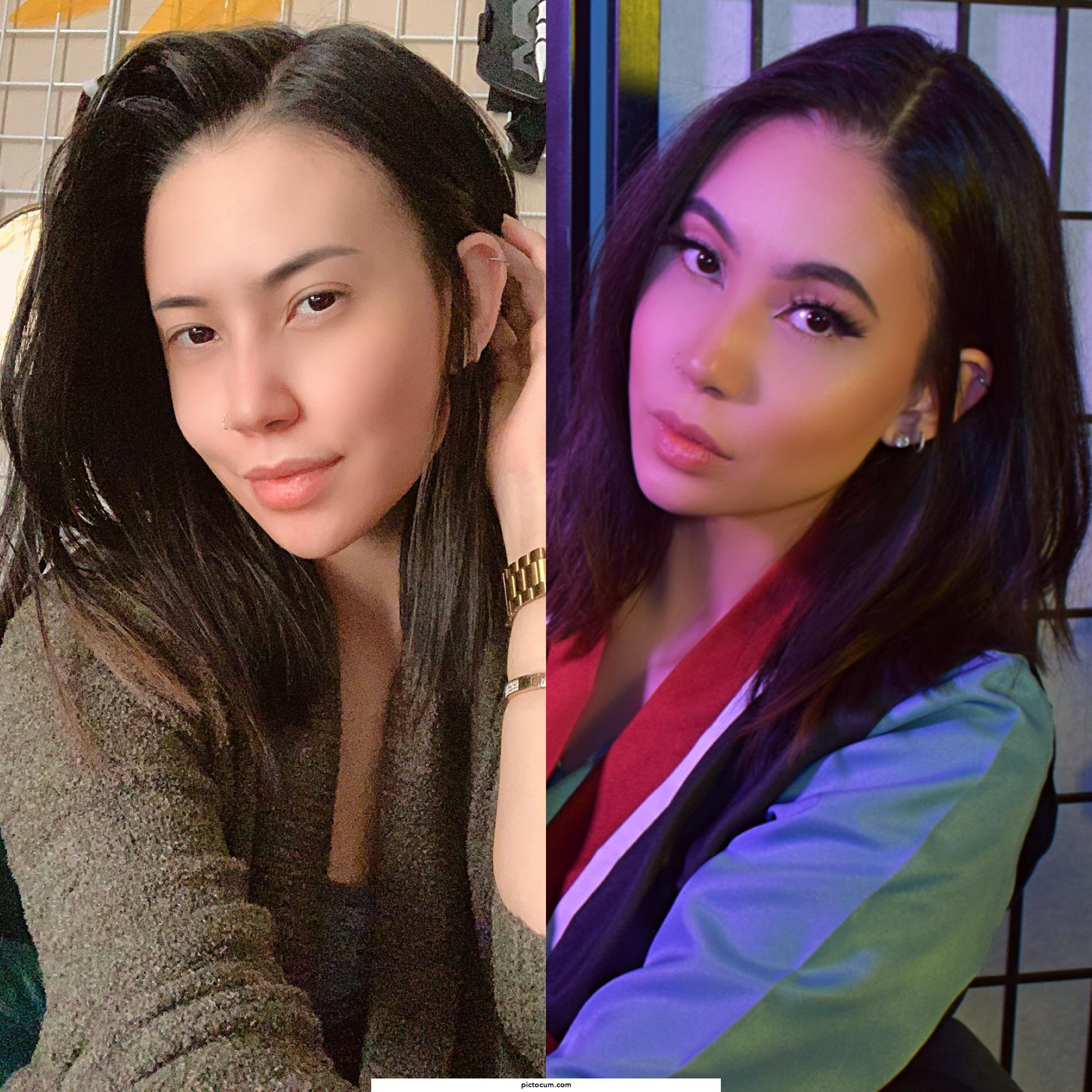 Do you prefer without or with makeup?