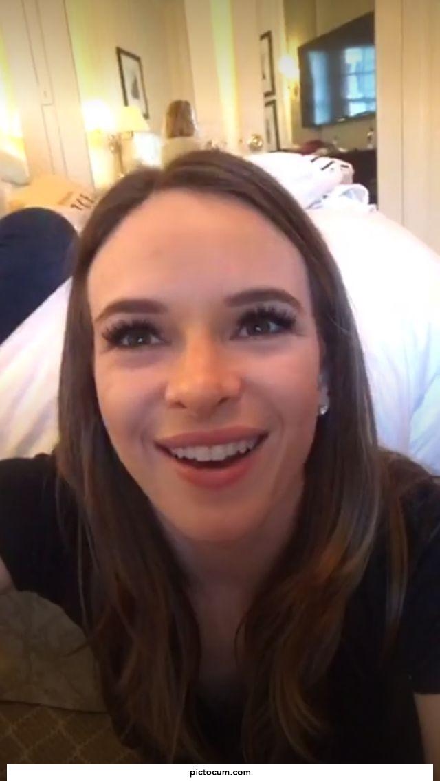 Danielle Panabaker getting ready to give you a quick blowjob when no one is looking