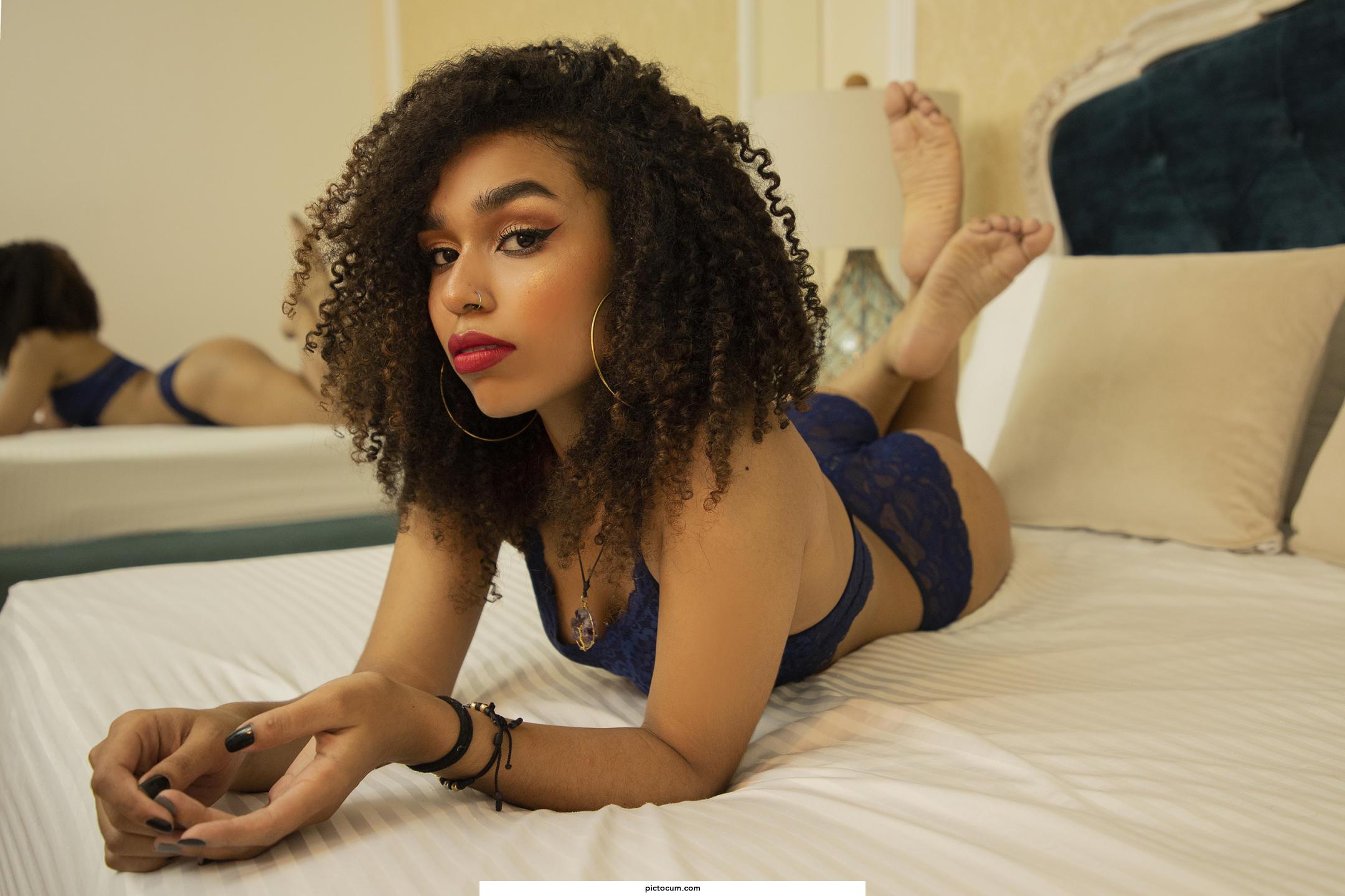 wild ebony girl with a sexy allure