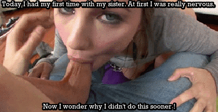 Sister first time blowjob