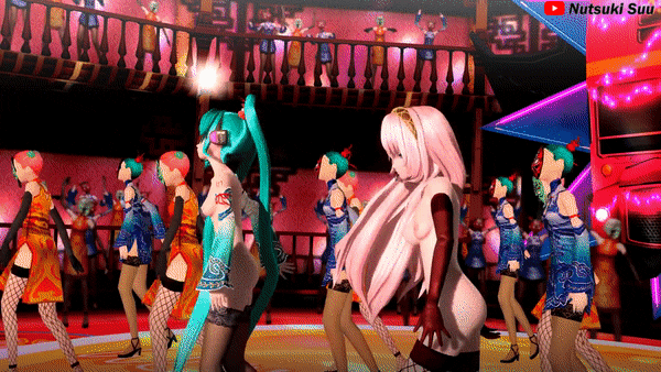 Nude Hatsune Miku cute ass dance World's End Dancehall Project Diva