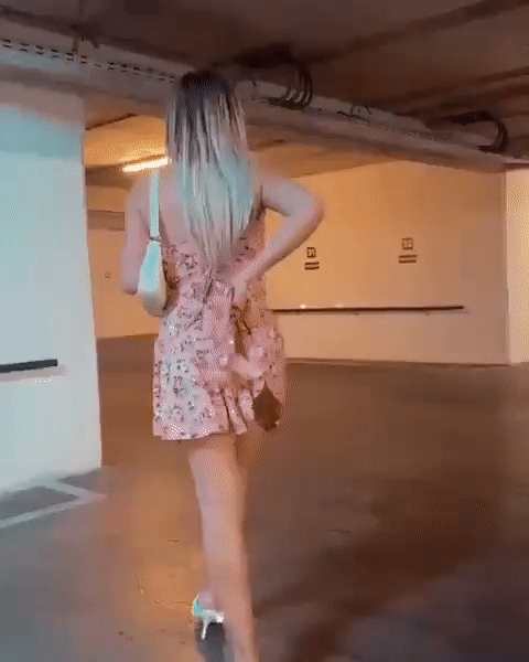 Daniella Chavez Lifts Up Her Dress And Shows Ass In Public