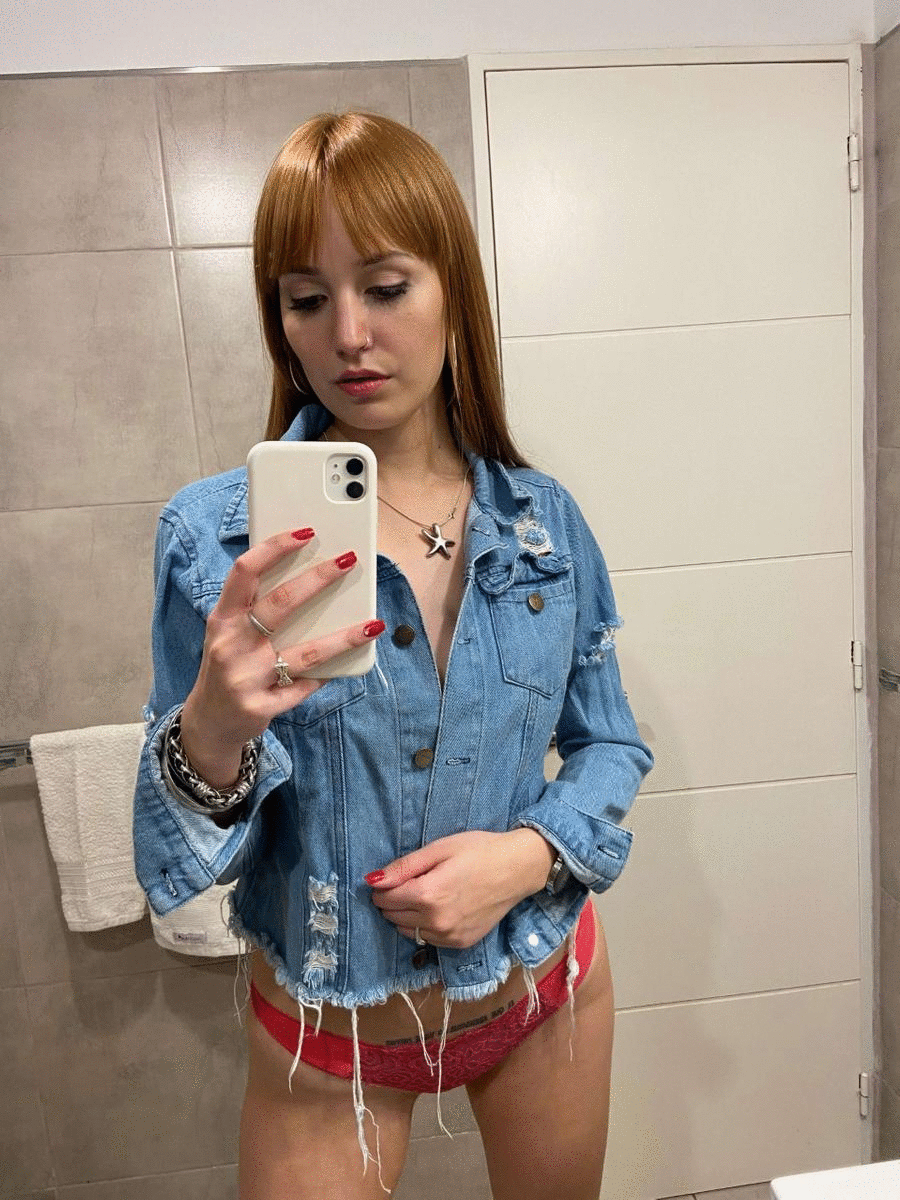 redhead teen in the bathroom