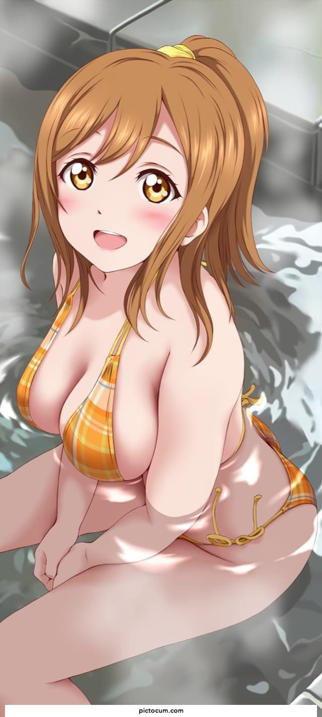 Maru looking beautiful in a swimsuit.