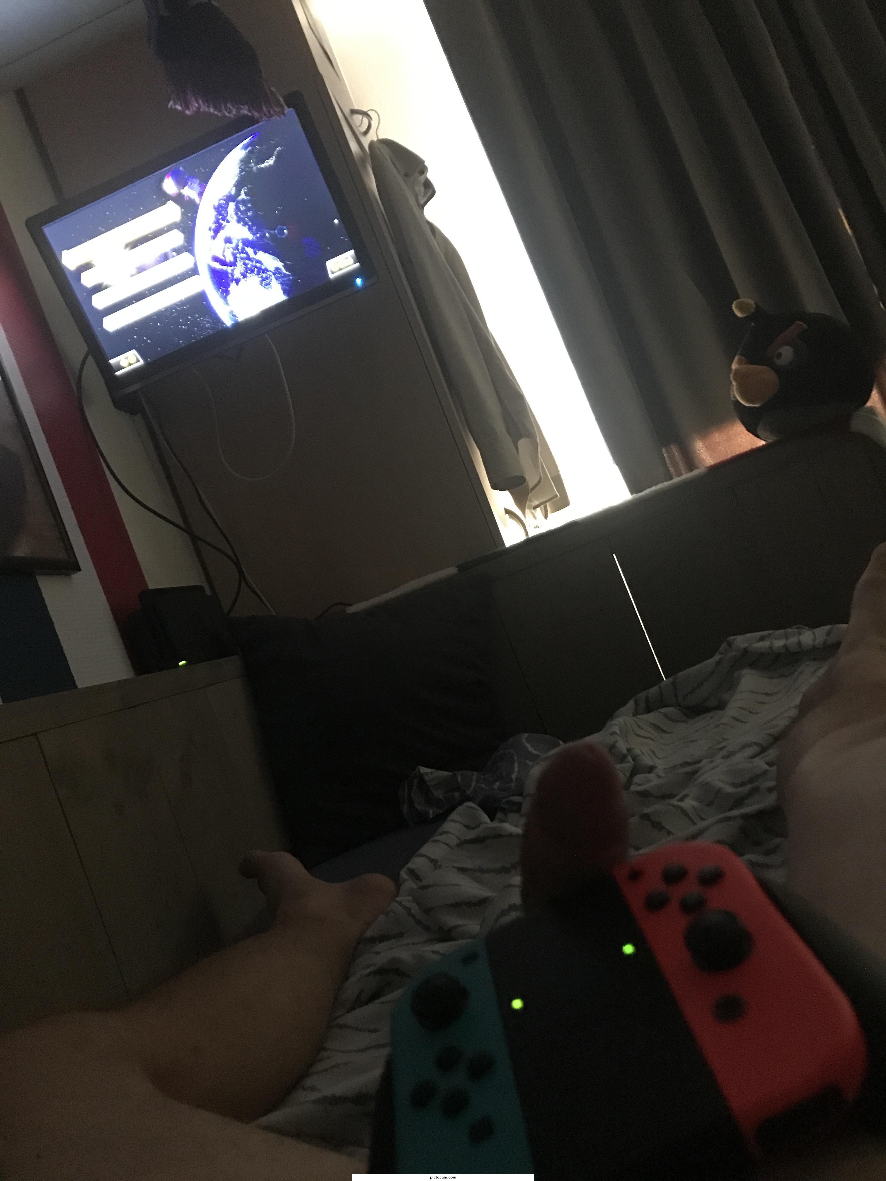 To hot to game with clothes on