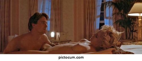 Sharon Stone's erect nipples in Basic Instinct.