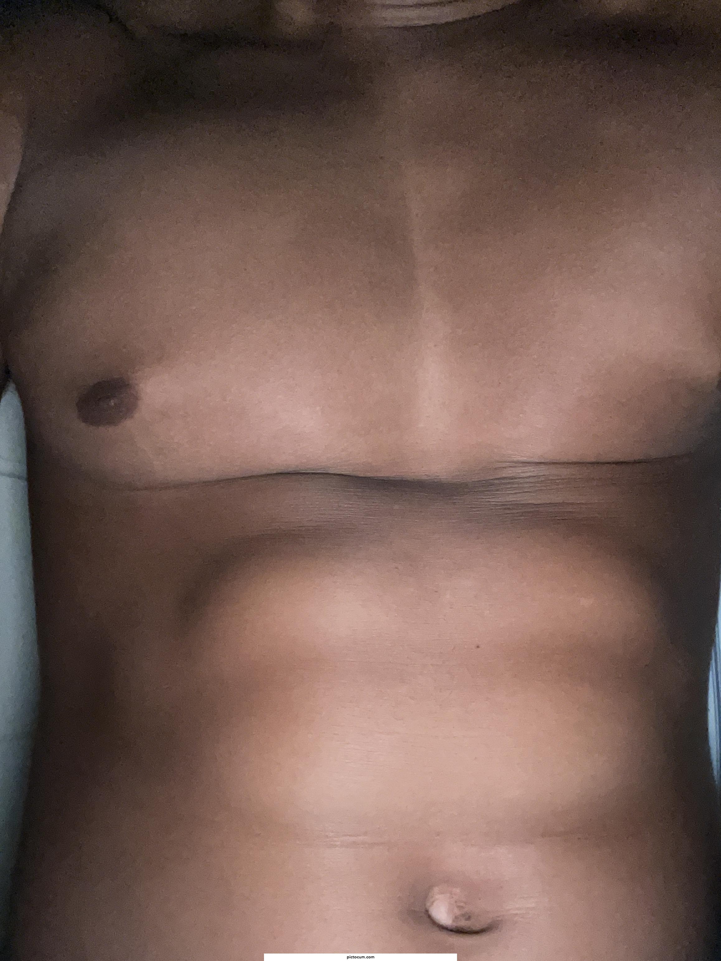 M 20 6’2 260 - feel proud to have abs at this weight but still feel a little large