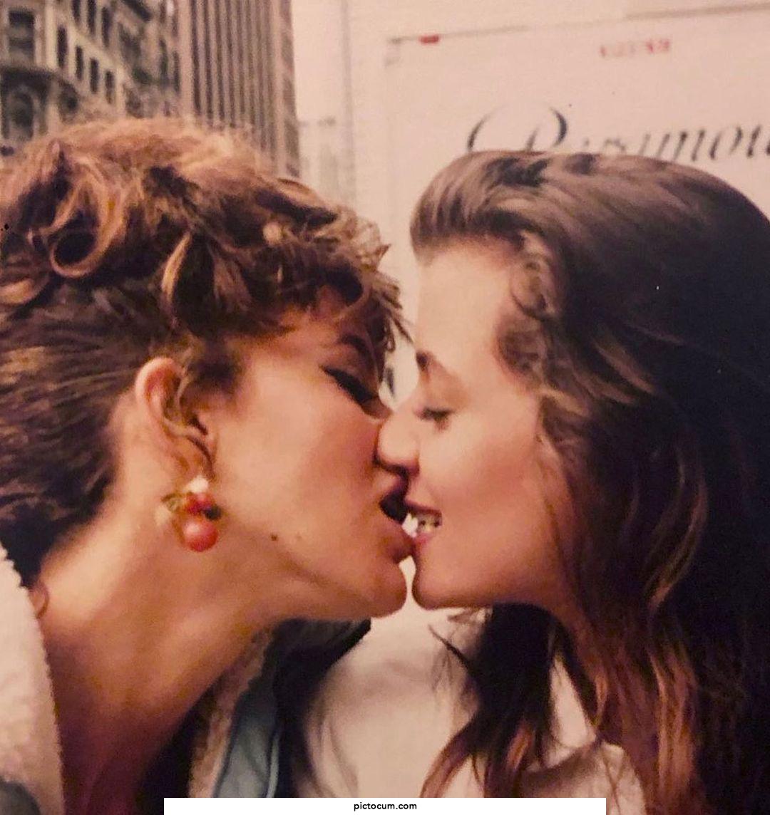Jennifer Grey and Sara Mia make-out session