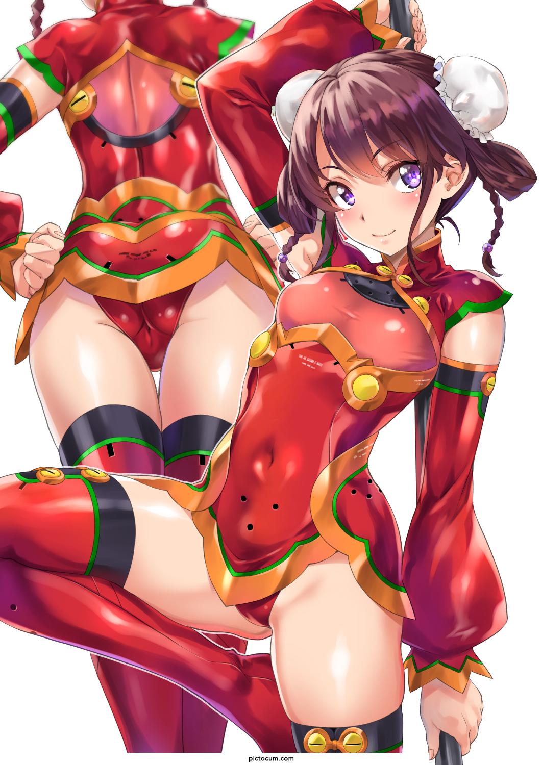 Wang Honghua Red Leotard (Nagayori) [Alice Gear Aegis]