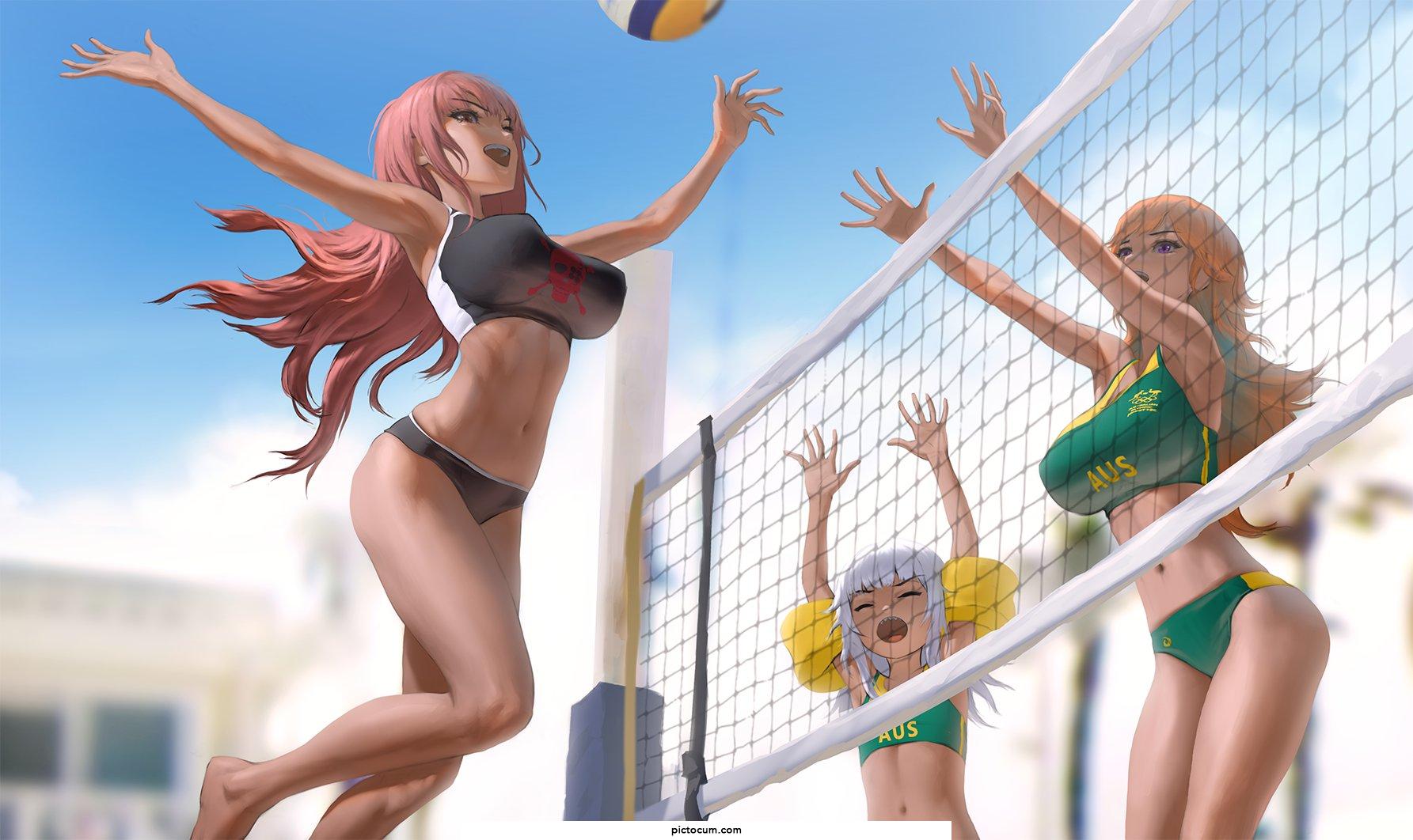 Hololive EN volleyball [@infi_mt] [Hololive]