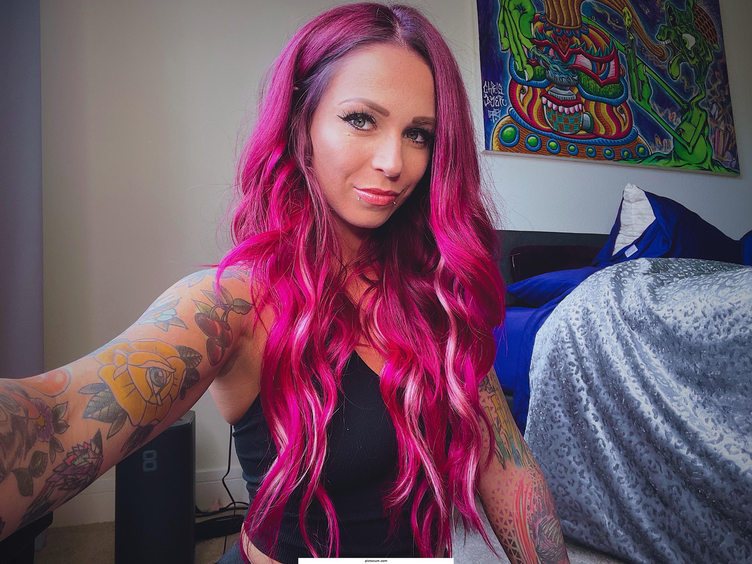 if the little mermaid had pink hair and tattoos…