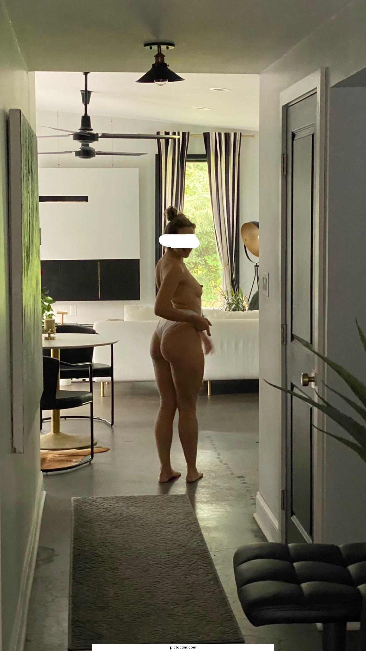 Way too hot for clothes. Who can make me sweat harder than my husband 😇