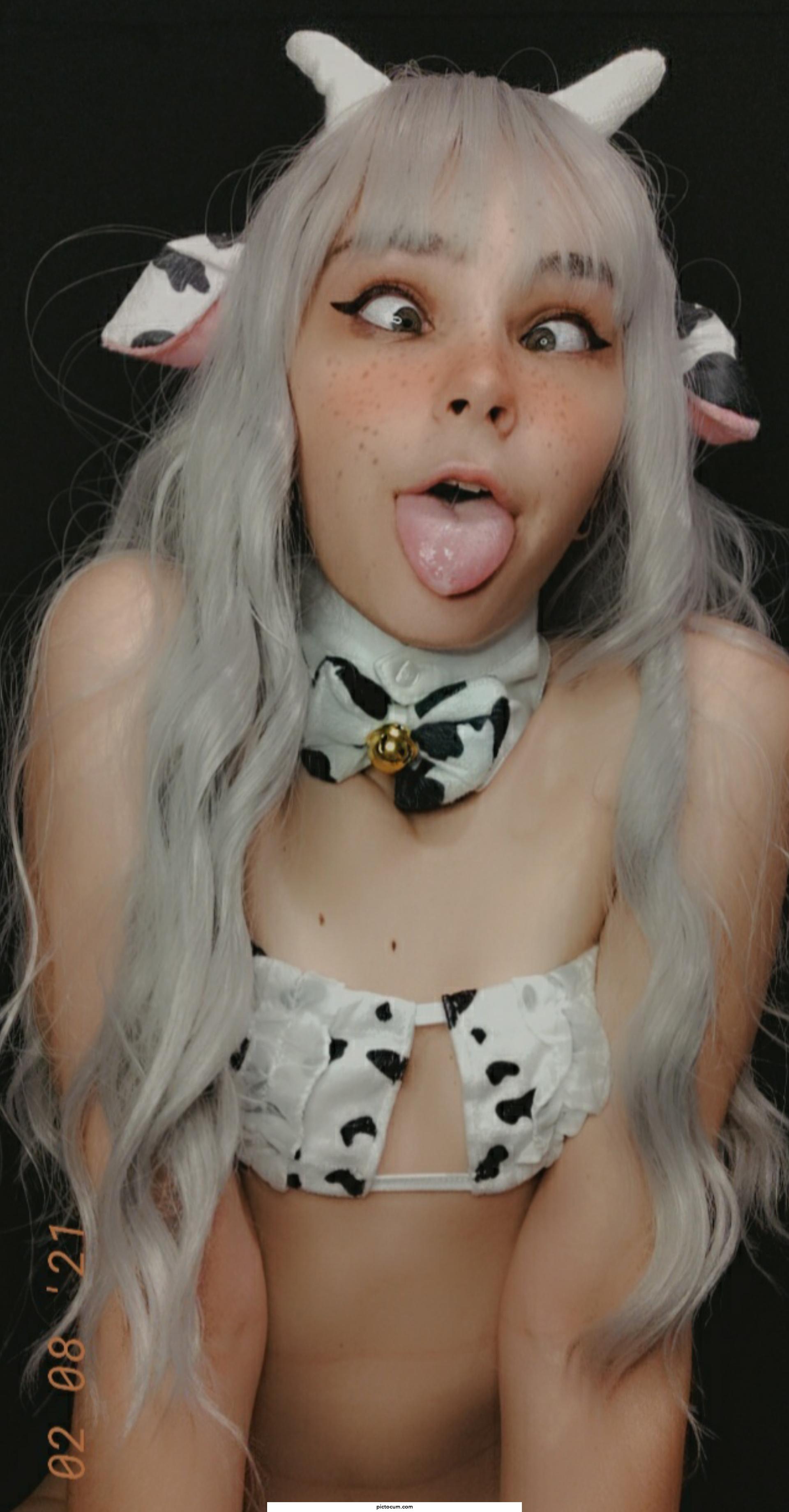 Cow ahegao 👅 can I have some of your cream? 🤤