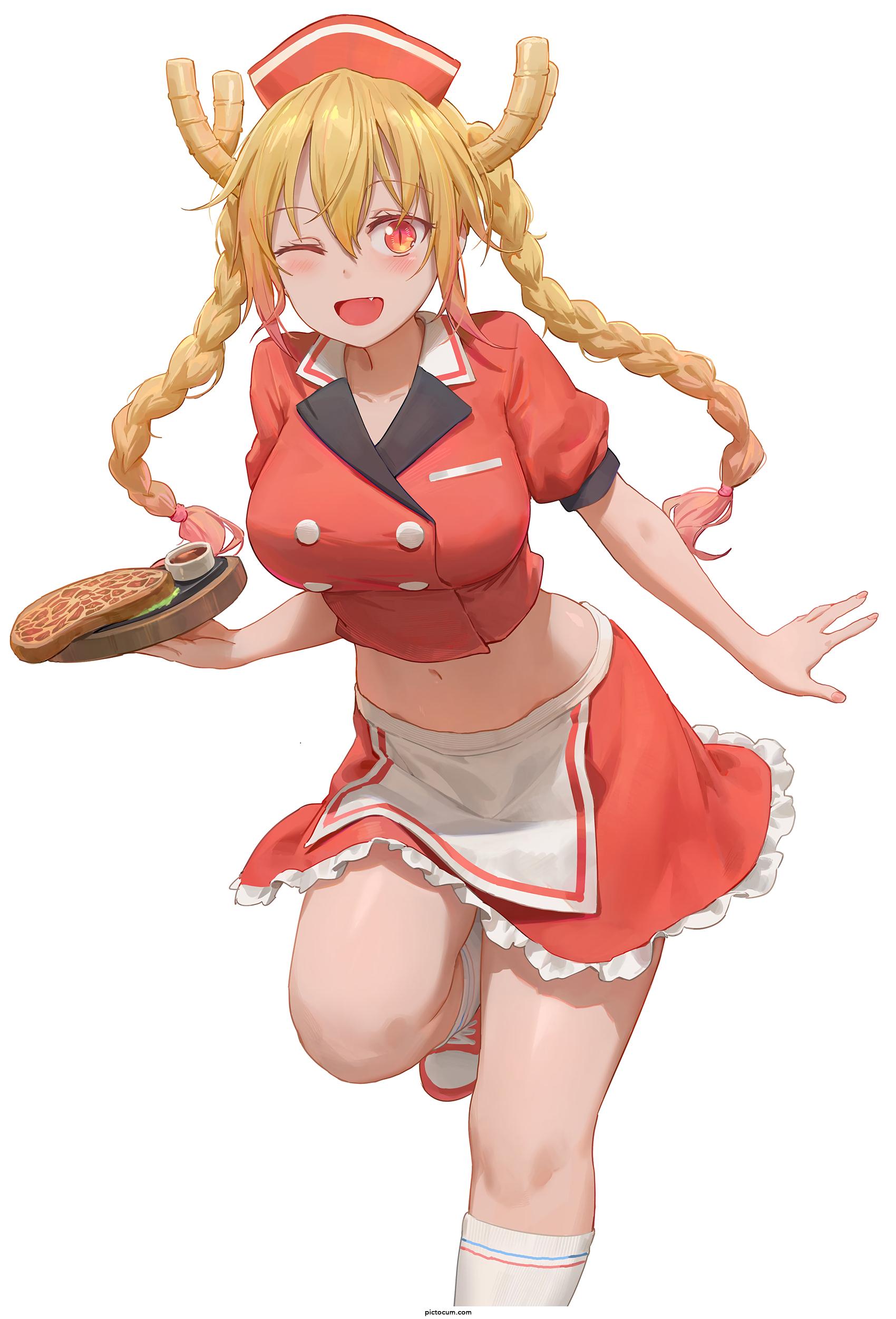 Waitress Tohru thighs