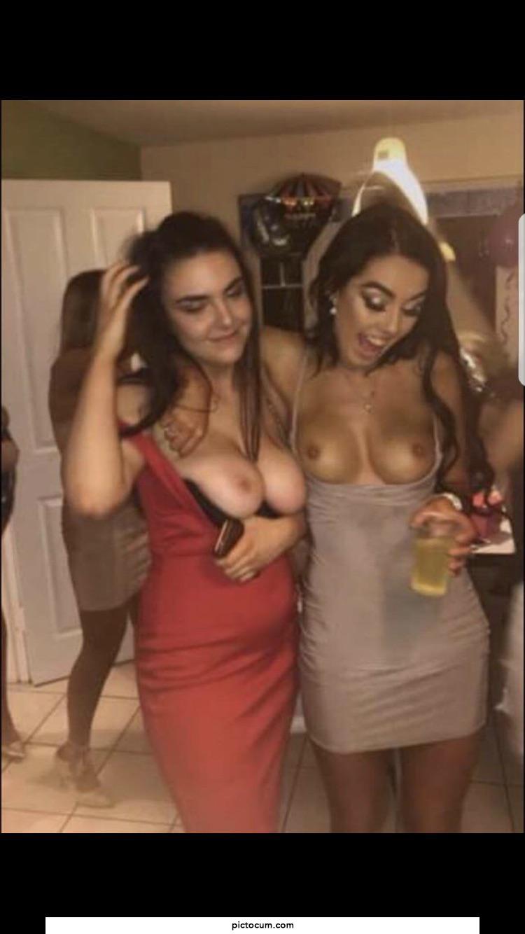Just two happy friends enjoying the time of their lives
