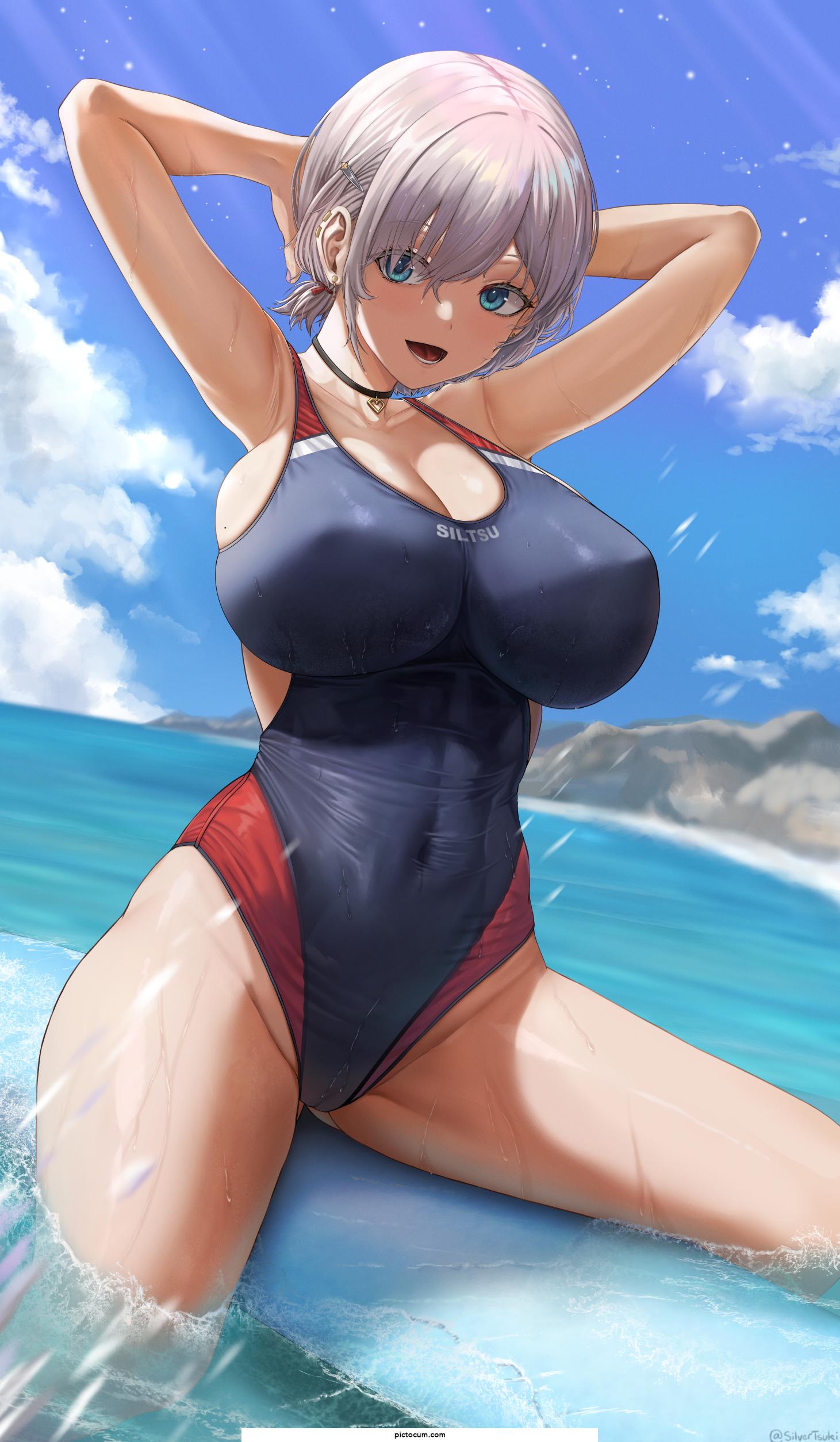 Swimsuit thighs
