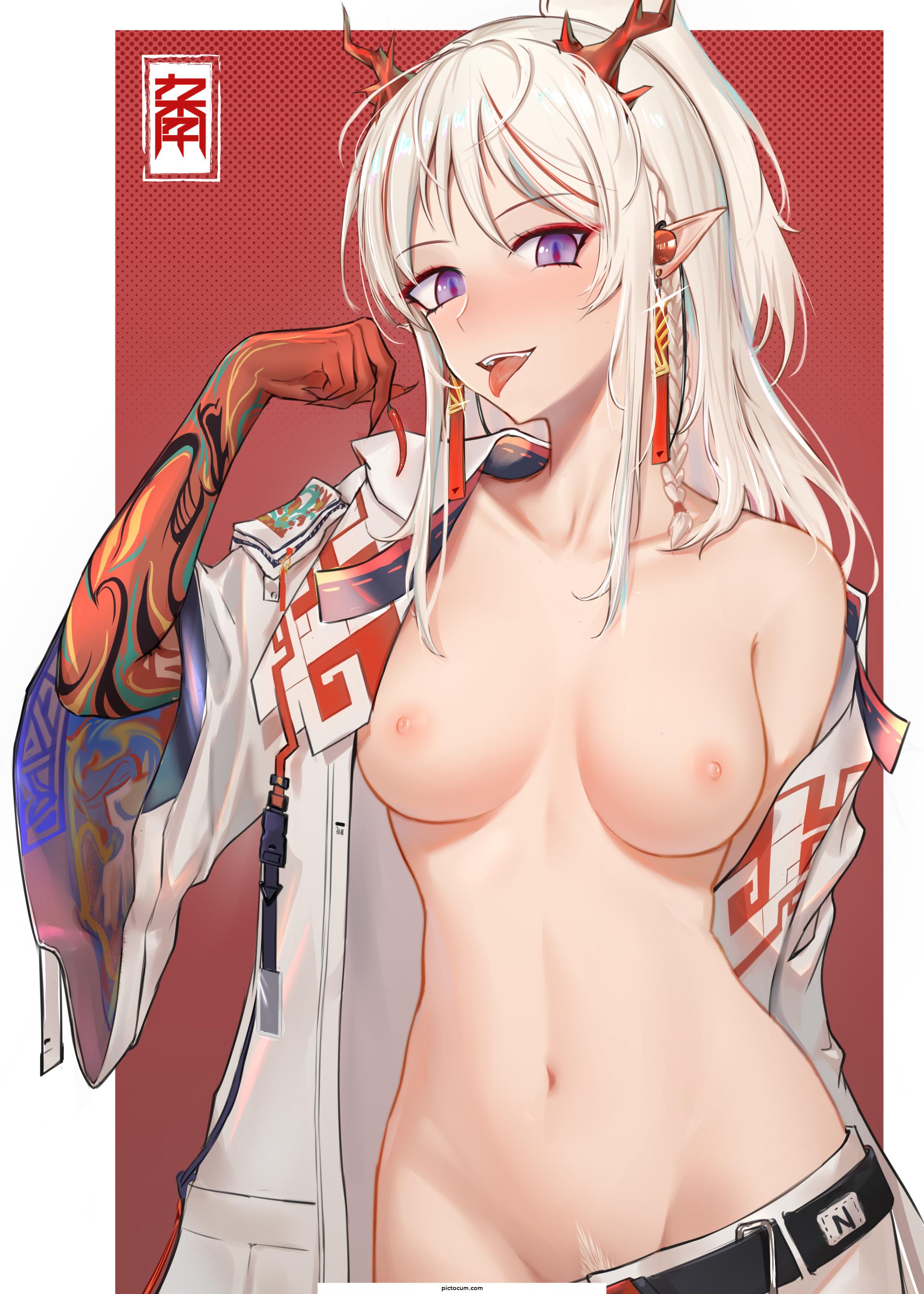 How cute and lewd just perfect