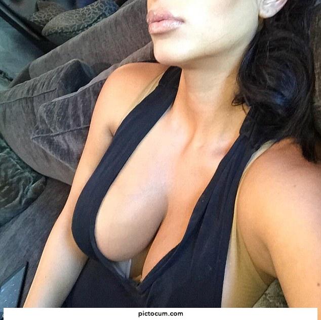 Kim Kardashian's Big Cleavage Is Mouthwatering