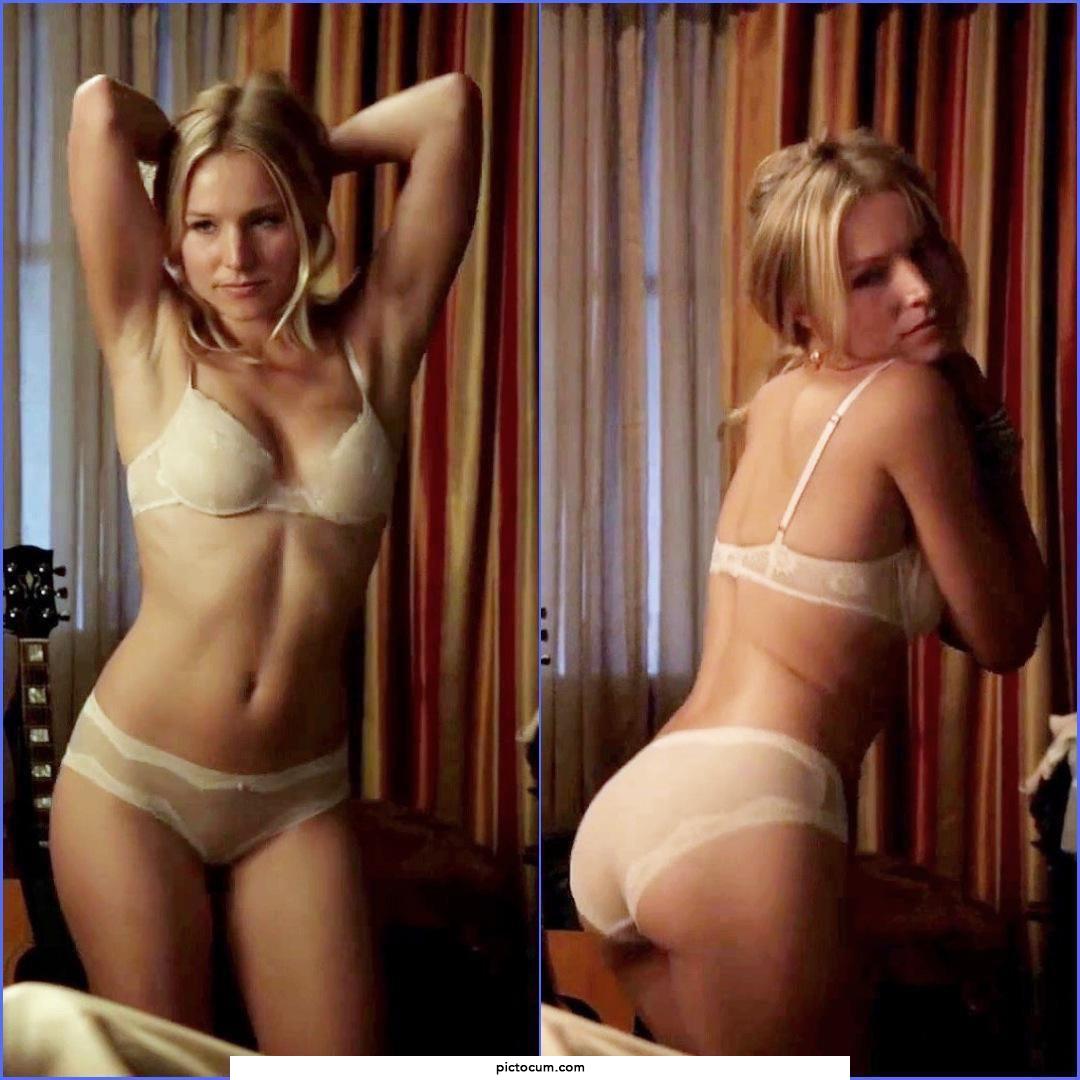Kristen Bell is so sexy. She has me throbbing. Need to shoot ropes