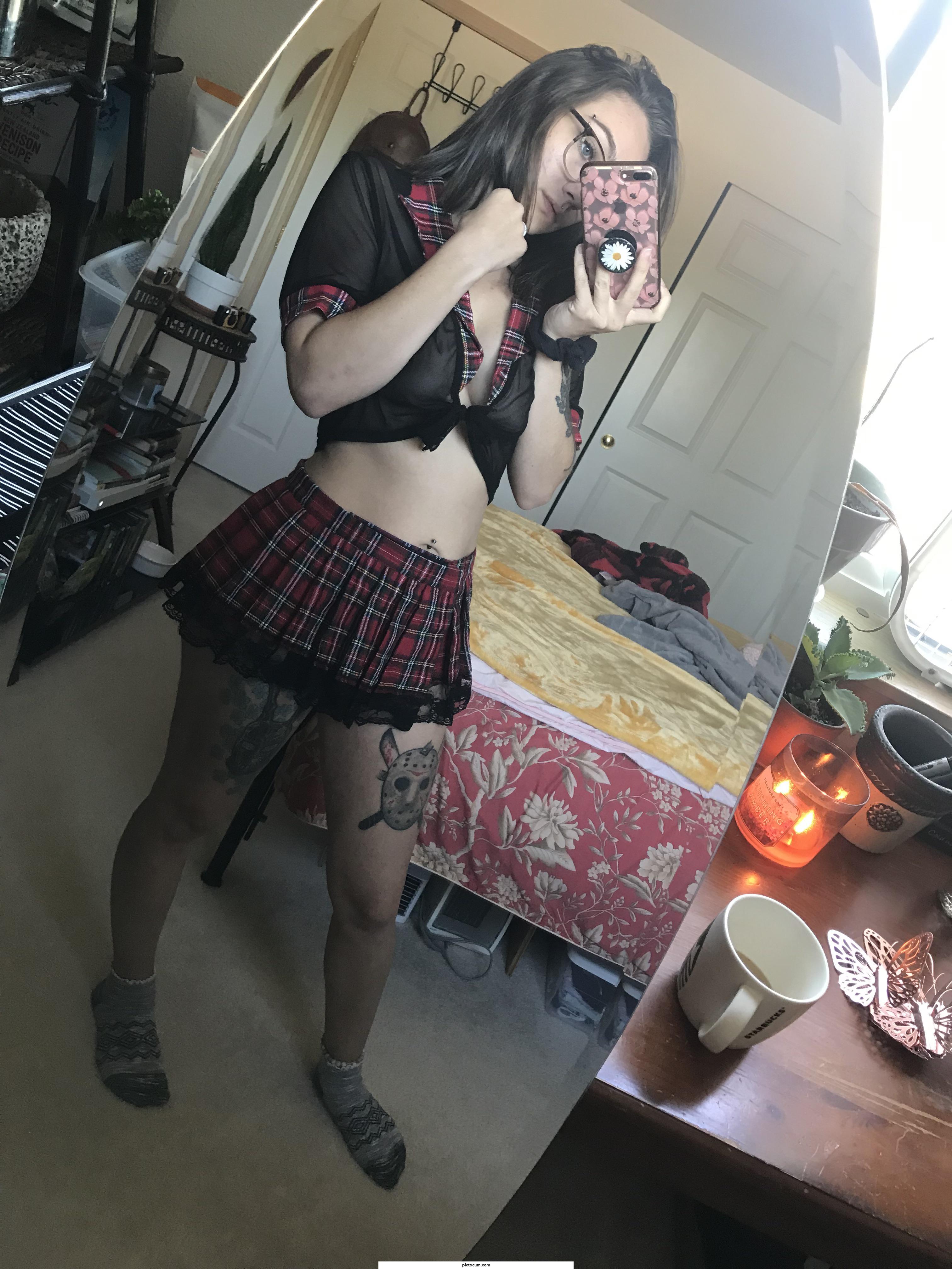 Can I be your little school girl pleasee