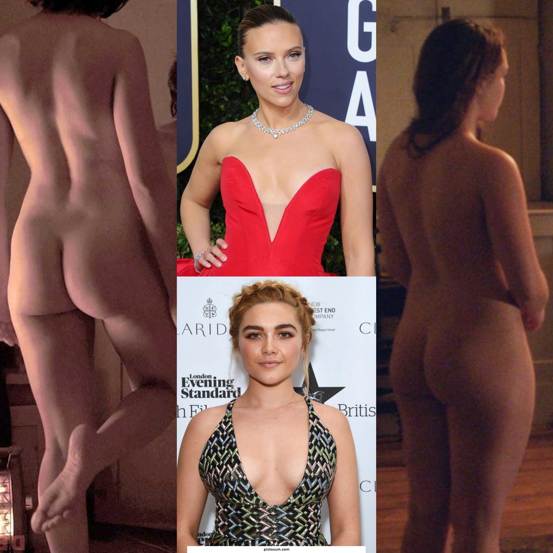 Black Widow Sisters Asses Scarlett Johansson and Florence Pugh