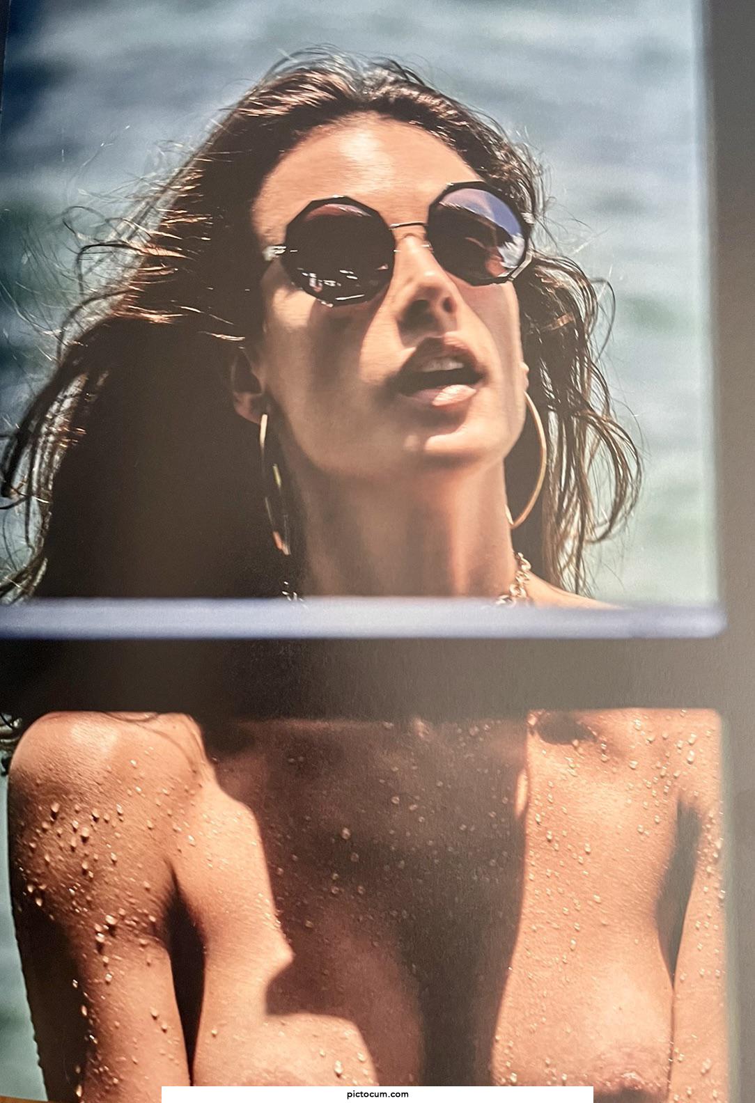 Alessandra Ambrosio wearing sunglasses