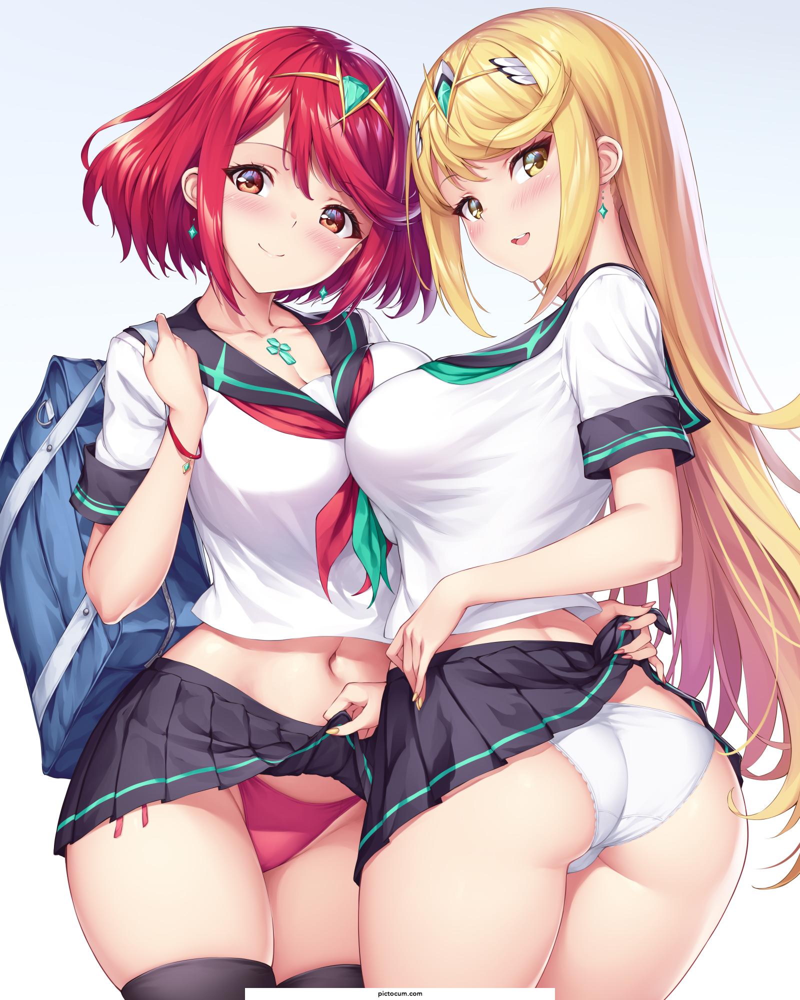 Pyra, And Mythra In Uniform