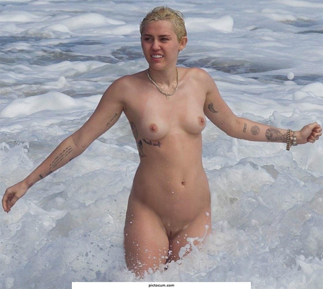 Miley Cyrus Nude At the Beach