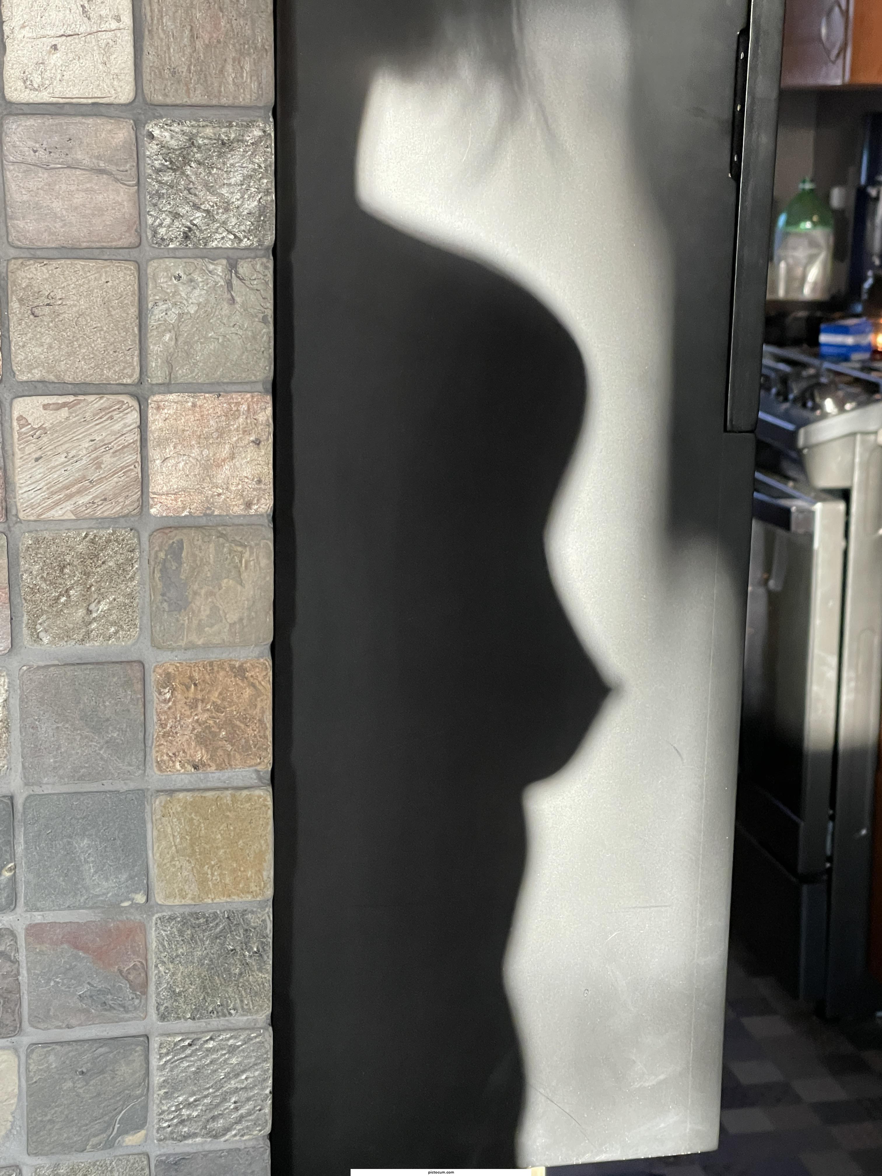 Was walking around naked… noticed my shadow!! Hope it made you smile