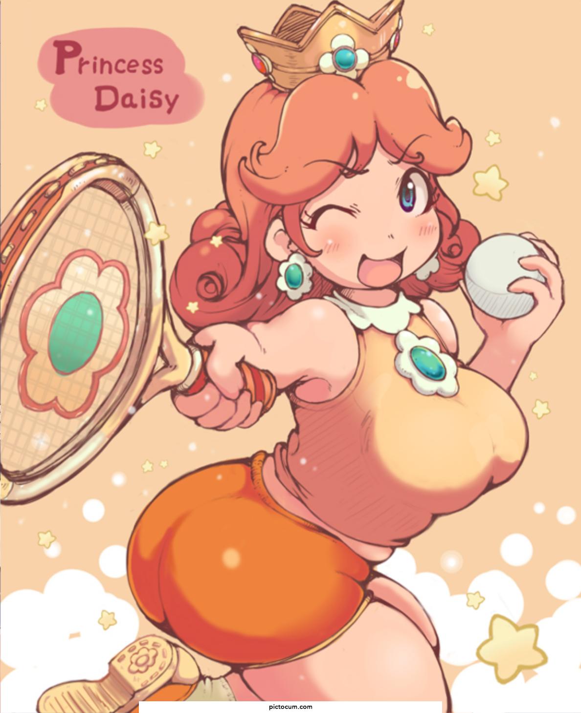 Playing as Daisy in mario tennis by
