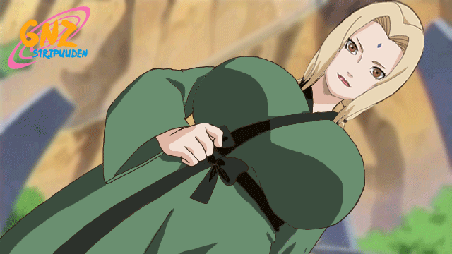 Tsunade stripping to show the goods