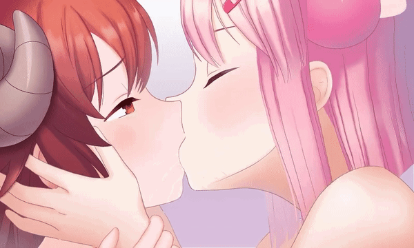 Cute demons making out
