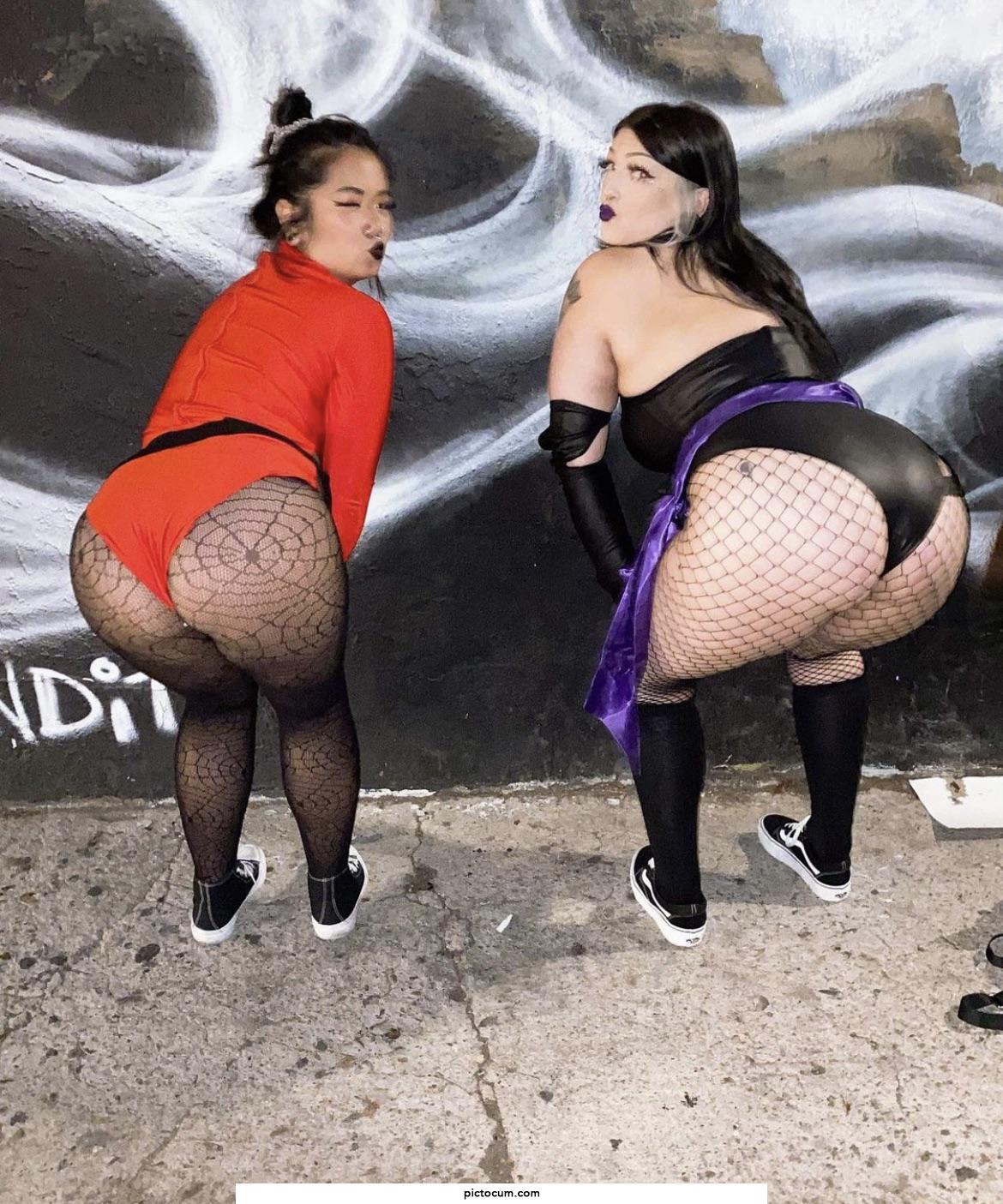 Fishnets and body suits for these sexy ladies