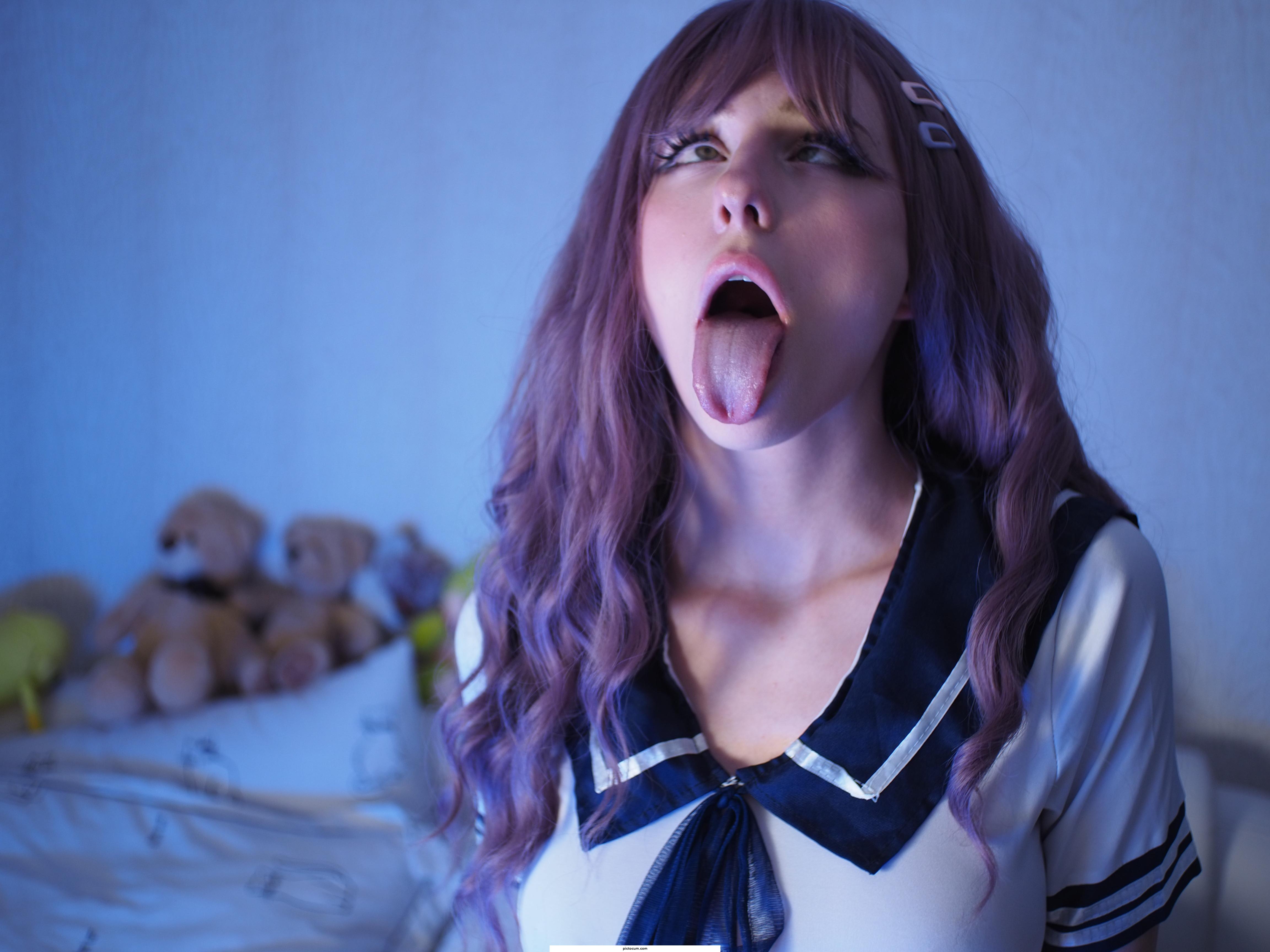lavender girl ahegao