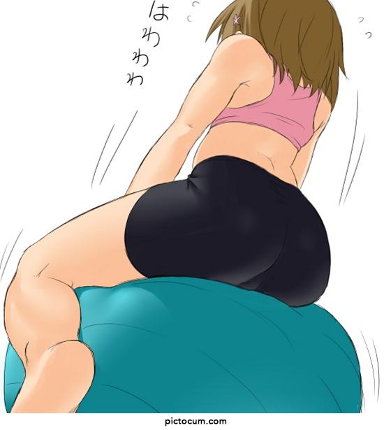 Kanako on the Exercise Ball