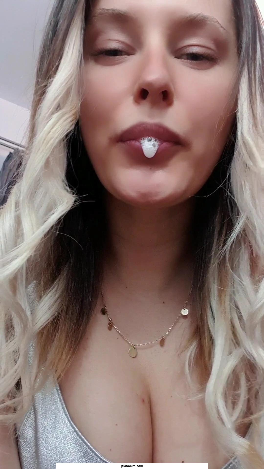 I know you adore to feel my spit