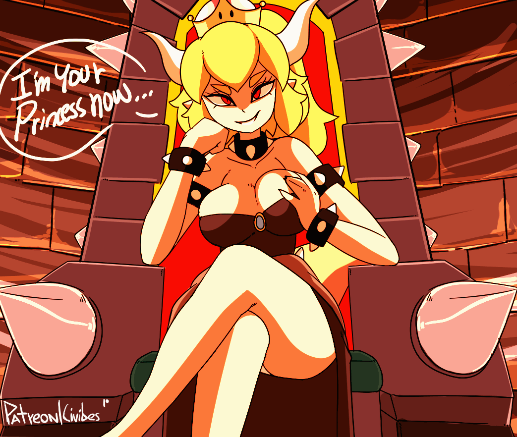 Bowsette Flexing Her Sexy Body